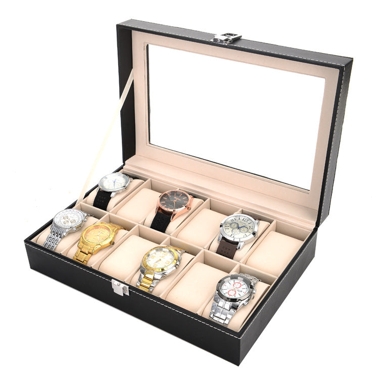 Leather Watch Storage Box for 2 to 24 Watches