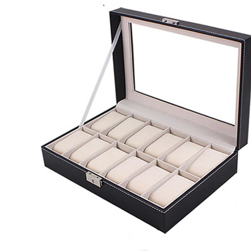 Leather Watch Storage Box for 2 to 24 Watches