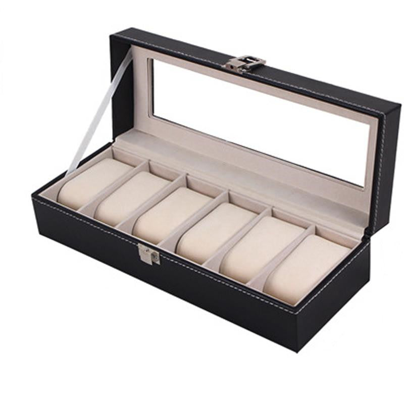 Leather Watch Storage Box for 2 to 24 Watches