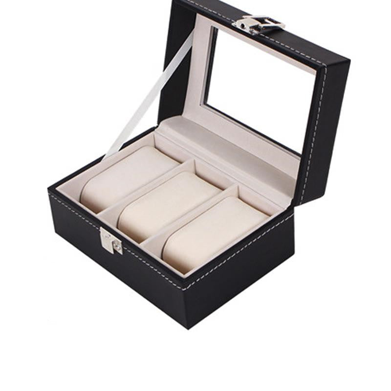 Leather Watch Storage Box for 2 to 24 Watches