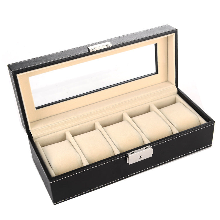 Leather Watch Storage Box for 2 to 24 Watches